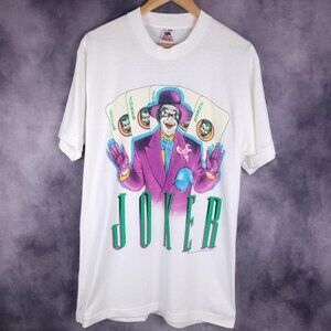 DEADSTOCK vintage 80s Batman 1989 Joker Tim Burton comic book shirt